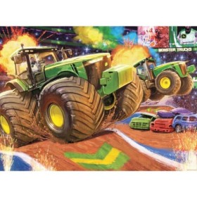 Puzzle John Deere Cu Roti Mari 100 Piese Ravensburger - 1